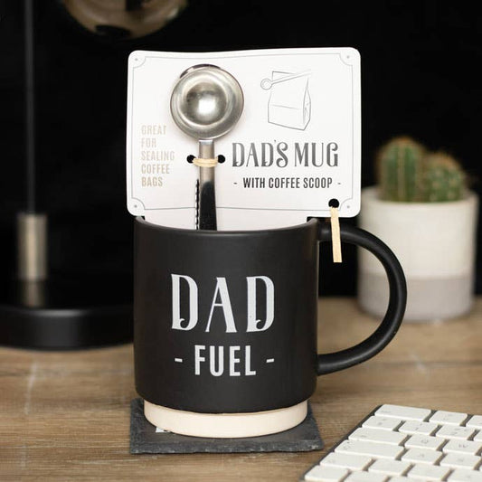 Dad Fuel Father's Day Mug and Coffee Scoop Clip