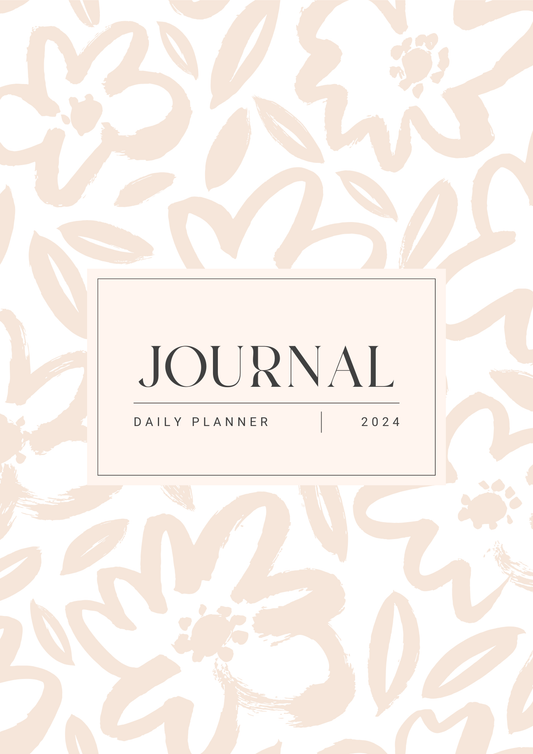 Daily Journal Download - Beige Daisy Design