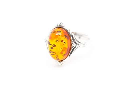 Boho Amber Ring: M