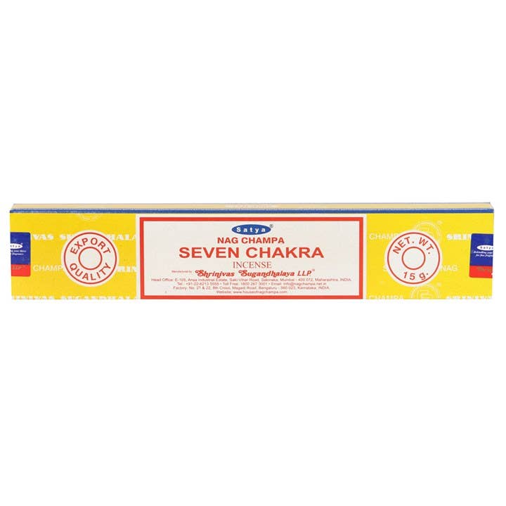 Seven Chakra Incense Sticks by Satya