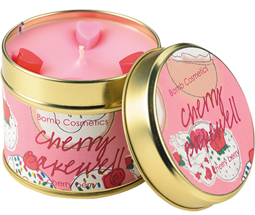 Cherry Bakewell Tinned Candle by Bomb Cosmetics