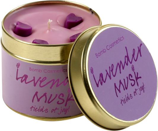 Lavender Musk Tinned Candle by Bomb Cosmetics