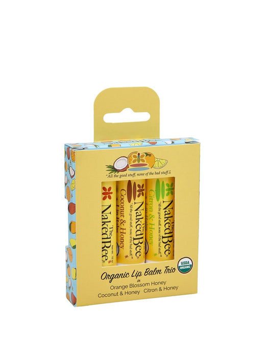 Naked Bee 3 Pack Lip Balm Gift Set