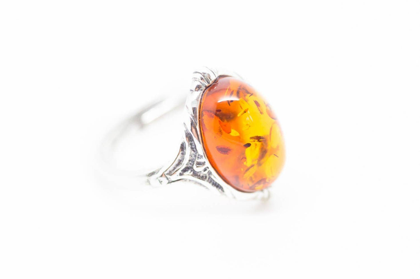 Boho Amber Ring: M