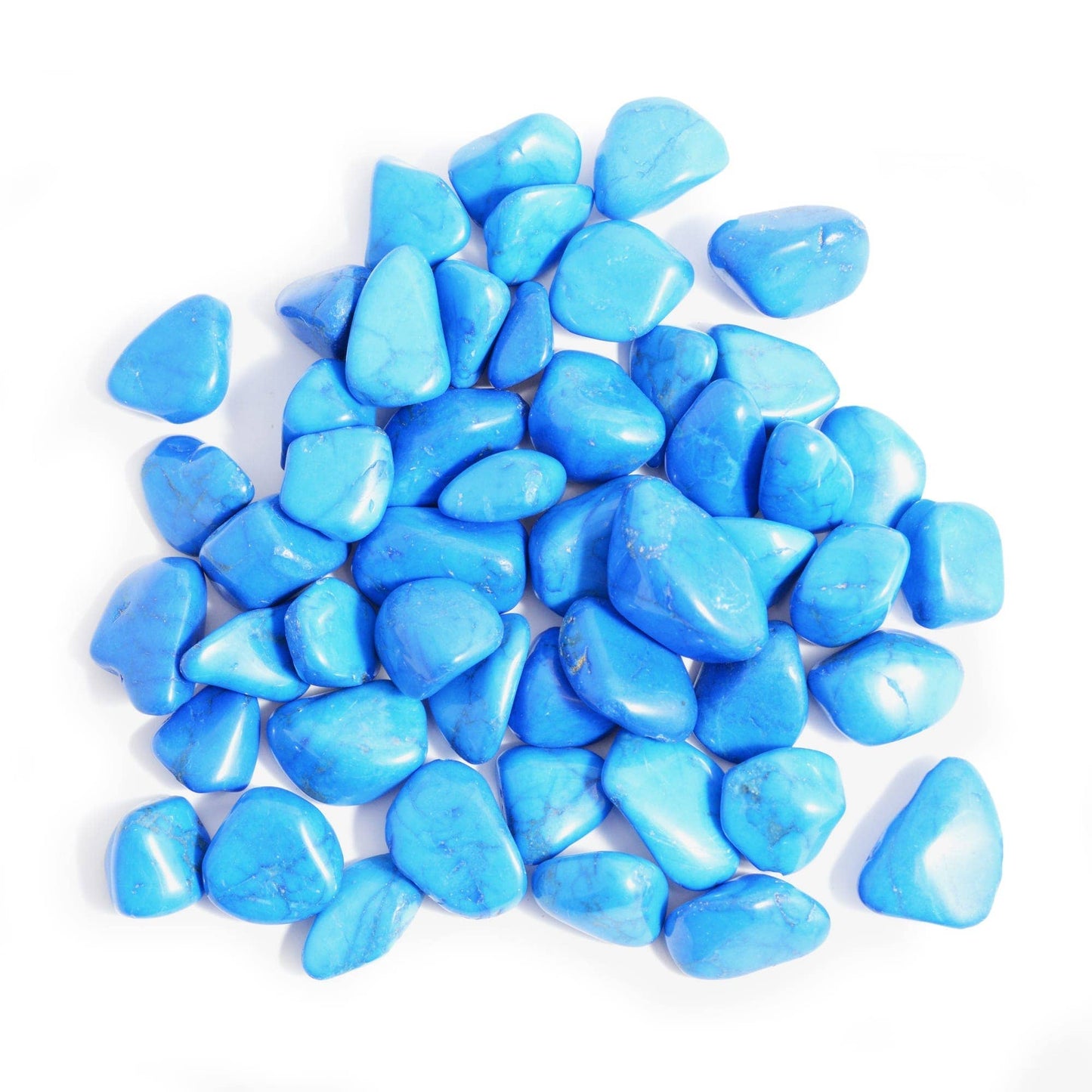 Blue Howlite Tumbled Gemstones