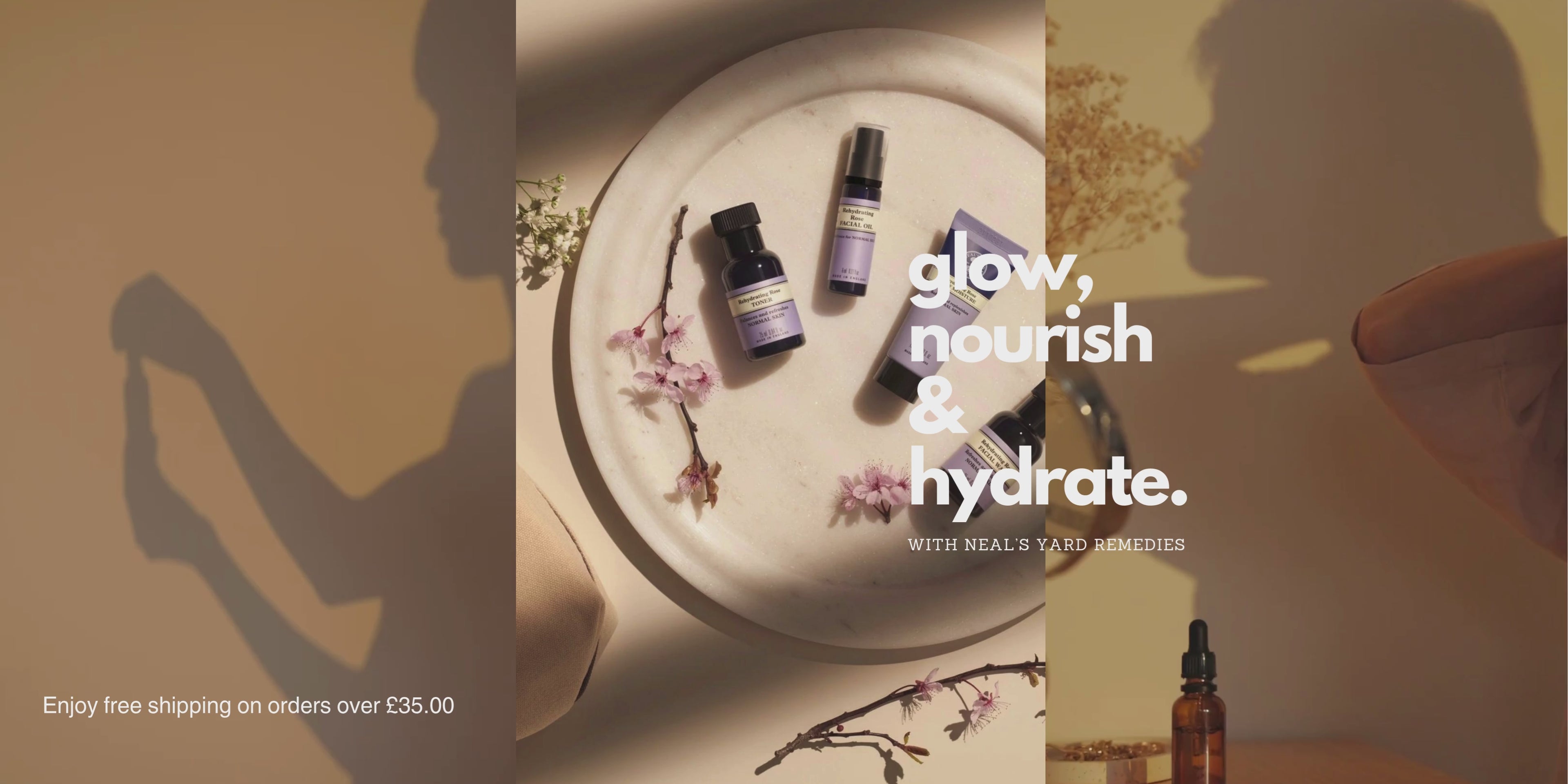 Load video: glow, nourish &amp; hydrate with Neal&#39;s Yard Remedies