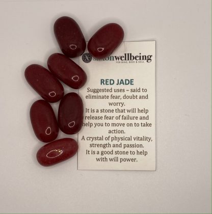 Red Jade Tumblestone Crystal